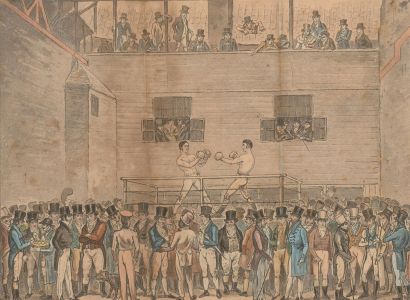 Isaac Robert Cruikshank (1789-1856) - 1822 Etching, A Visit to the Fives Court
