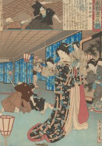 Utagawa Kunisada (1786-1865) - Japanese Woodblock, Chushingura Scene