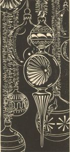 Robert Gordon Sellar (1920-2010) - Contemporary Linoprint, Christmas Fantasy