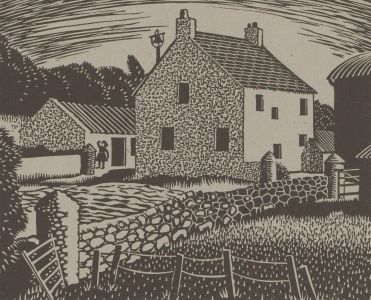 Robert Gordon Sellar (1920-2010) - Contemporary Linoprint, Farm at Browns Bay