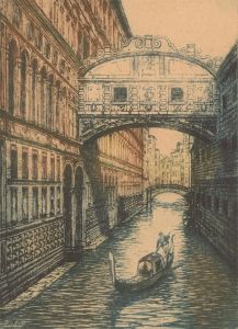 Early 20th Century Etching - Venice Bridge of Sighs