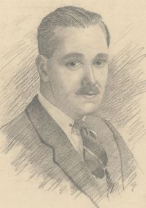 Stanley Ashton - Early 20th Century Charcoal Drawing, Portrait of a Gentleman