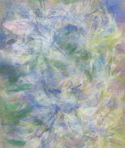 John Ivor Stewart PPPS (1936-2018) - Contemporary Pastel, Dynamic Floral Study