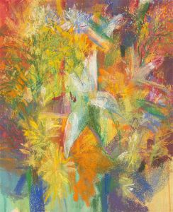 John Ivor Stewart PPPS (1936-2018) - Contemporary Pastel, Floral Explosion