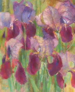 John Ivor Stewart PPPS (1936-2018) - Pastel, Vibrant Floral Study II
