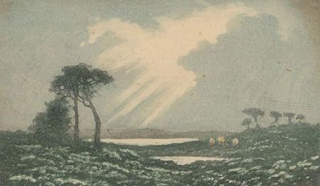 Claude Hamilton Rowbotham (1864-1949) - Etching, A Break in the Clouds