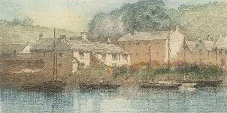 Mid 20th Century Etching - Harbour Scene