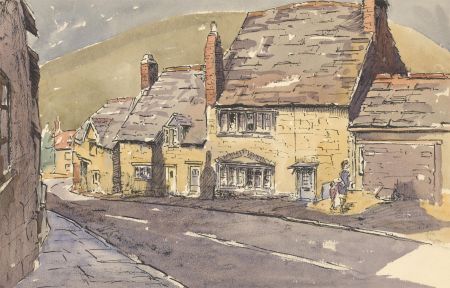 E.L. Grassby - Mid 20th Century Pen and Ink Drawing, Street Scene