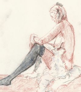 Ann Matthews - 20th Century Pastel, Dressing Female Figure