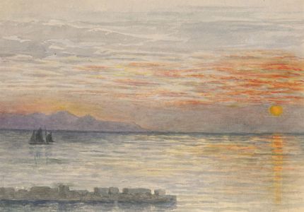 P.W.N.G. - A Set of Three Late 19th Century Watercolours, Sailing Boats at Dawn