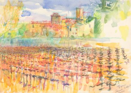 John Ivor Stewart PPPS (1936-2018) - 2002 Watercolour, Continental Scene