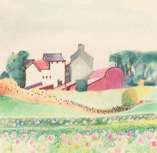 John Ivor Stewart PPPS (1936-2018) - Mid 20th Century Coloured Pencil, The Farm