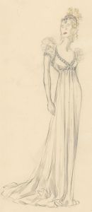 Ernst Dryden (1887-1938) - Fine Early 20th Century Graphite Drawing, Ball Gown