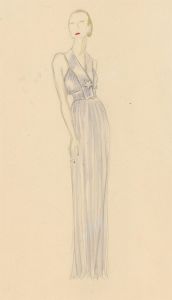 Ernst Dryden (1887-1938) - Fine Early 20th Century Graphite Drawing, Blue Dress