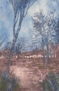 Margaret Estelle Zelda Levinson - 20th Century Etching, Dorset Farmhouse IV