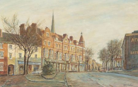 Henry E. Foster (1921-2010) - 1980 Acrylic, Redditch Town Centre