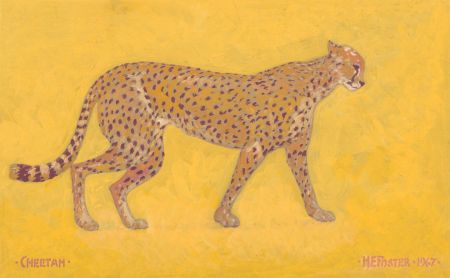 Henry E. Foster (1921-2010) - 1967 Gouache, Cheetah