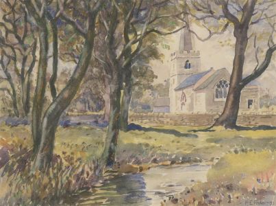 Henry E. Foster (1921-2010) - 1991 Watercolour, Newtown Linford, Leicestershire