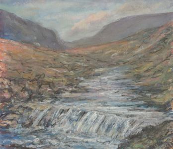 Henry E. Foster (1921-2010) - Signed 1993 Gouache, Mountainous Landscape Study