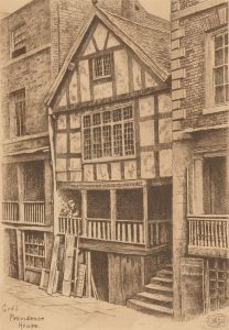 Set of Nine Early 20th Century Etchings - Architectural Street Scenes