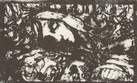 John King - Contemporary Monotype, Fuchsia II