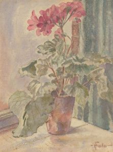 Henry E. Foster (1921-2010) - 20th Century Watercolour, Pink Geraniums