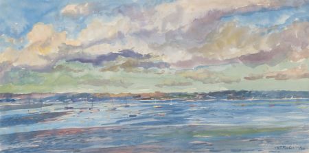 Henry E. Foster (1921-2010) - 1966 Watercolour, Brest Sound, Brittany