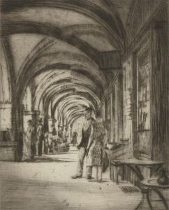 Douglas Ion Smart RE (1877-1970) - Etching, The Arcades, Montalban
