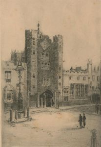 Walter Edwin Law (fl.1910-1930) - Early 20th Century Etching, St James's Palace