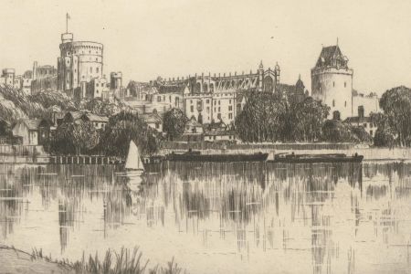 Alfred J. Bennett (1861-c.1923) - Signed 19th Century Etching, Windsor Castle