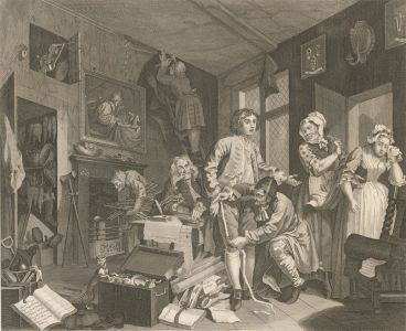 Thomas Cook after Hogarth - 1796 Engraving, A Rake's Progress: Plate I