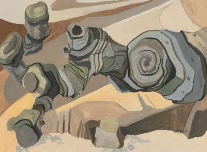 Marjorie Lister - 20th Century Gouache, Organic Forms
