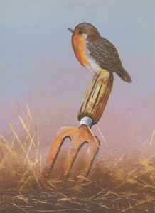 Alan Fairbrass - Signed 20th Century Acrylic, Robin Red Breast