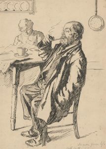 Stanley Ashton - Signed Early 20th Century Pen and Ink Drawing, Study of a Man