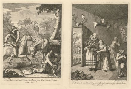 William Hogarth (1697-1764) - Three 1822 Engravings, Cervantes' Don Quixote I