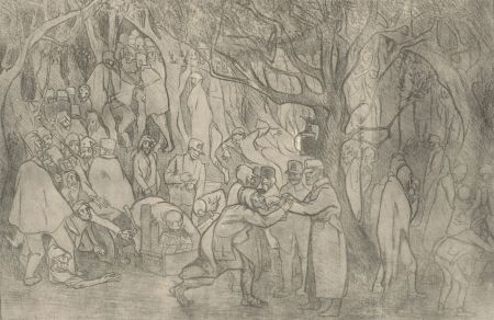 Aldo Carpi (1886-1973) - Mid 20th Century Lithograph, Distribution of the Bread