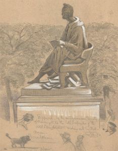1970 Graphite Drawing - The Statue