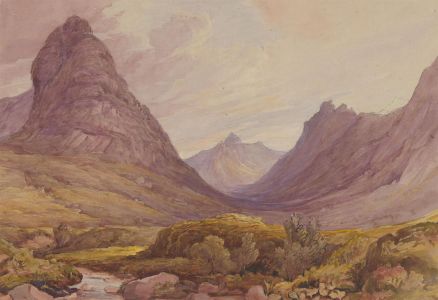 1846 Watercolour - In Between the Mountains