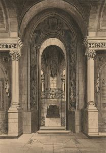 William Miller - Fine 1928 Pen and Ink Drawing, Scottish National War Memorial