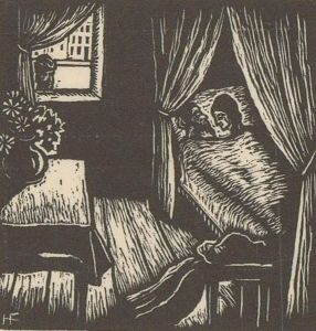 Hermann Fechenbach (1897-1986) - Woodcut, Abimeleah Discover's Isacc's Deceit