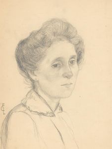 Emma Chadwick (1855-1932) - Graphite Drawing, Portrait of a Lady
