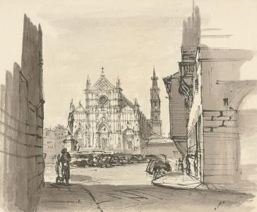 Cif. A - 20th Century Pen and Ink Drawing, Florence Scenes