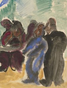 Vera Cuningham (1897-1955) - Pen and Ink Drawing, Social Gathering