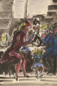 Vera Cuningham (1897-1955) - Pen and Ink Drawing, At the Glove Store