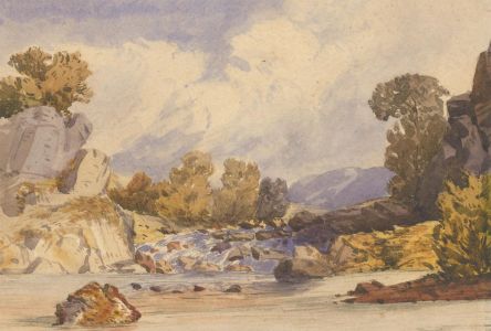 Late 19th Century Watercolour - River landscape