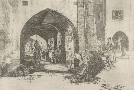 Three 20th Century Etchings - Street Scenes IIII