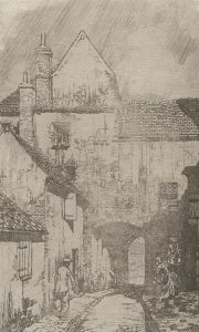 Three 20th Century Etchings - Street Scenes