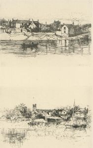 W. Roberts - Early 20th Century Etched Plate, Chepstow on the Wye