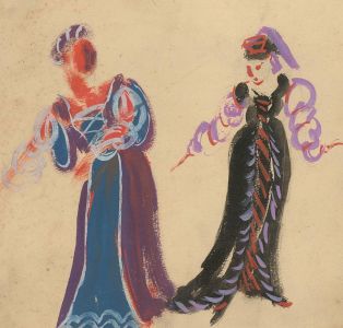 Vera Cuningham (1897-1955) - Mid 20th Century Gouache, Italian, XV Century