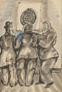 Vera Cuningham (1897-1955) - Mid 20th Century Pen and Ink Drawing, Off Duty